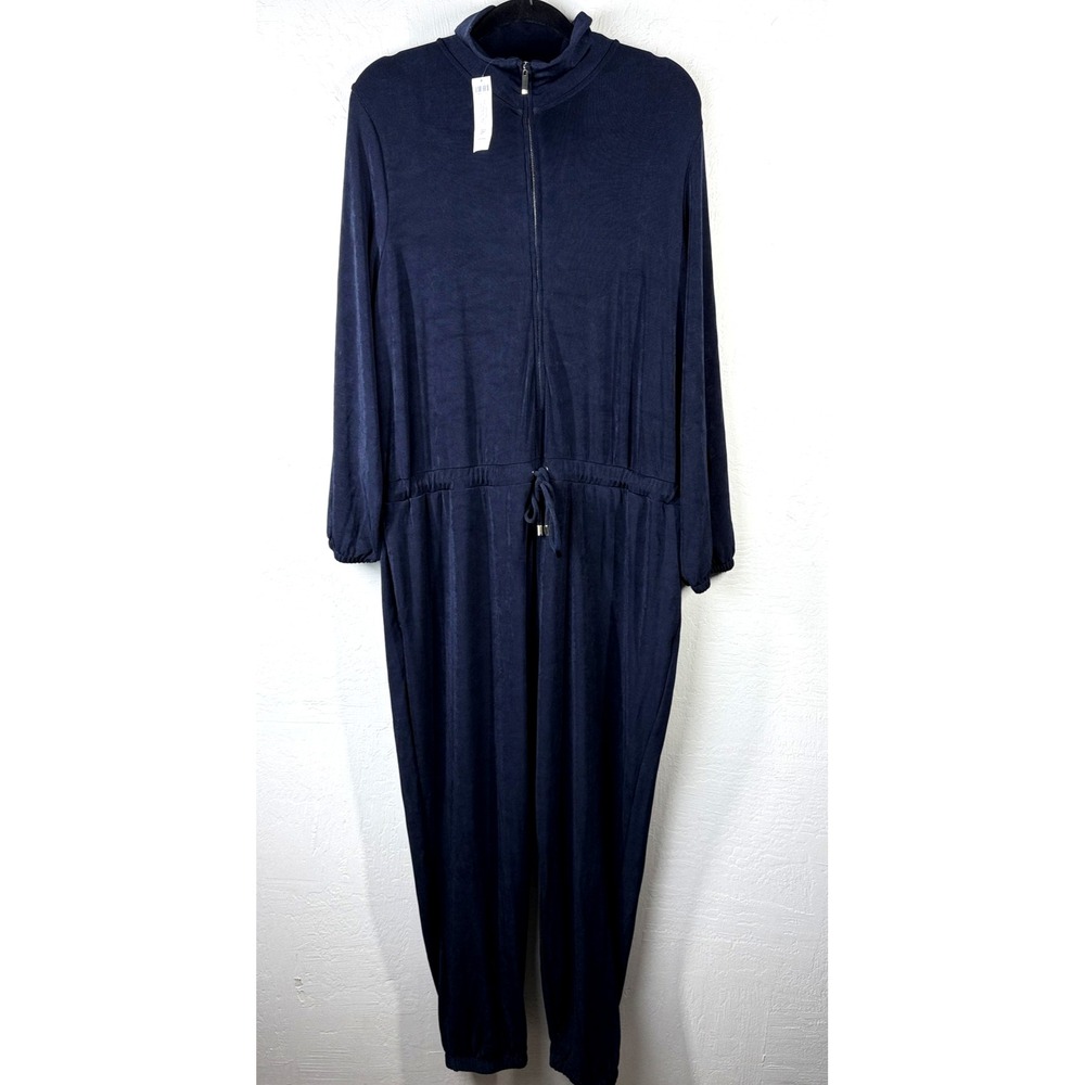 Chicos‎ Travelers Jogger Suit Womens 3P Petite Zip Front Pockets Lounge Comfort